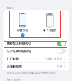 博山iPhone授权维修分享Safari浏览器如何切换标签栏位置 